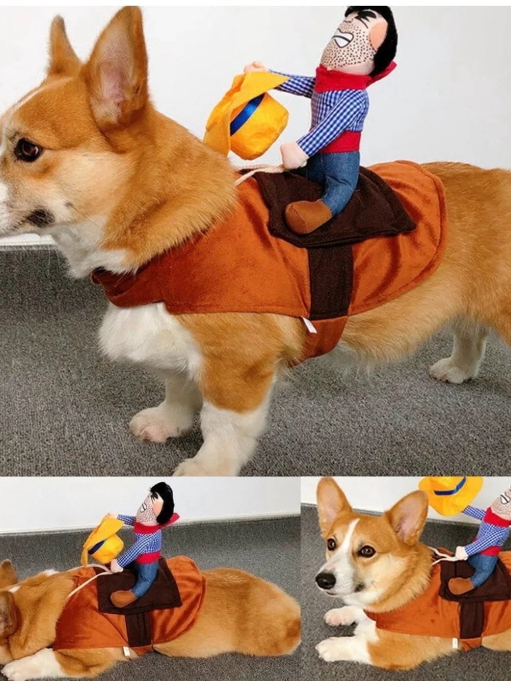 Pet Cowboy Riding Costume - Size S